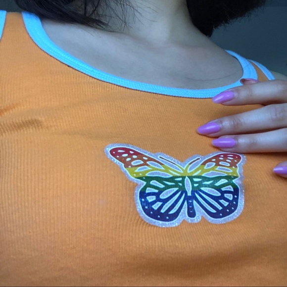 Amazing orange butterfly tank top 🦋 - Picture 2 of 3